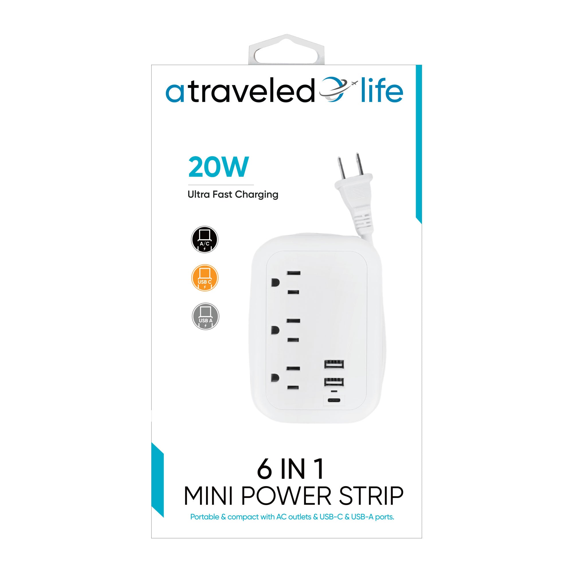 6-in-1 Mini Power Strip