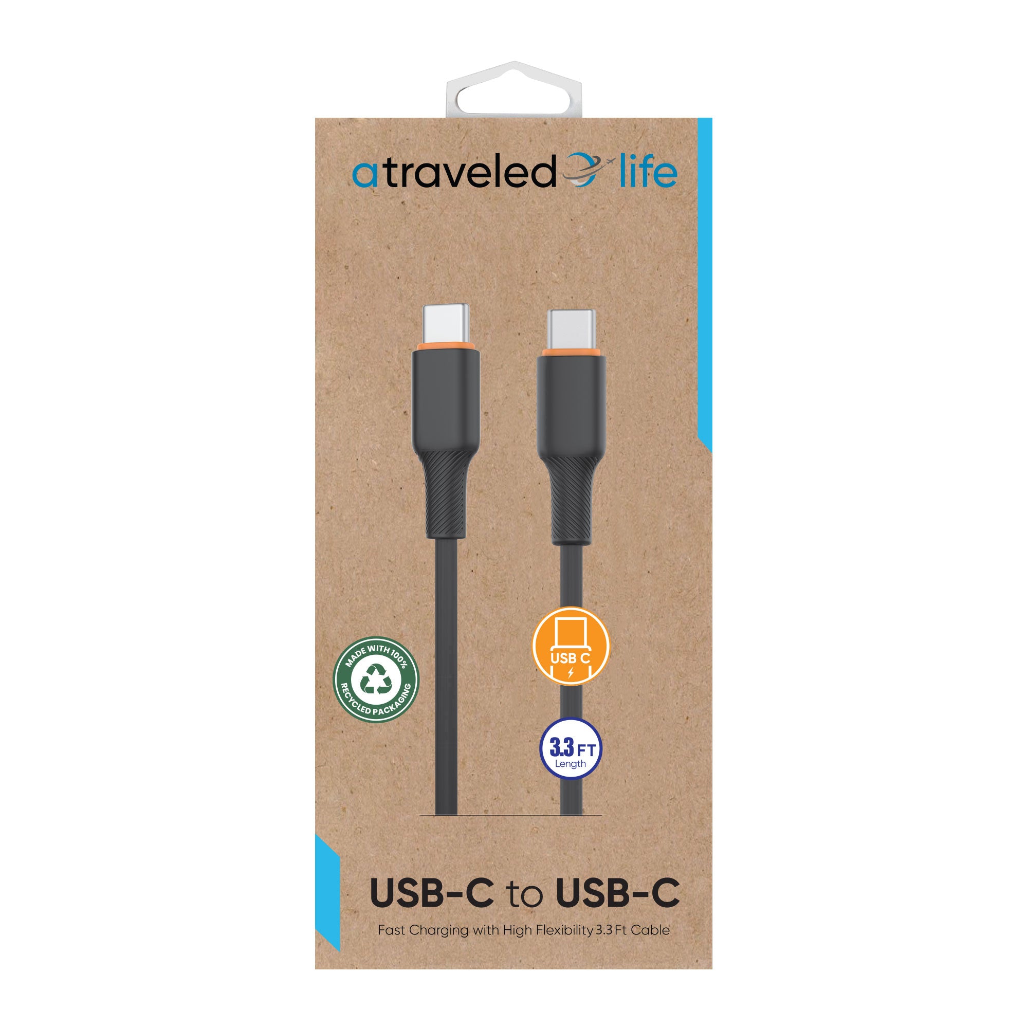 USB-C to USB-C 3.3ft Cable (Black)